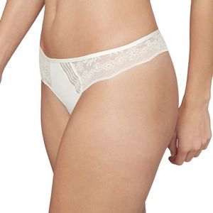 LOU Amazone Lace Thong Panty NWT Size Small in Ivory